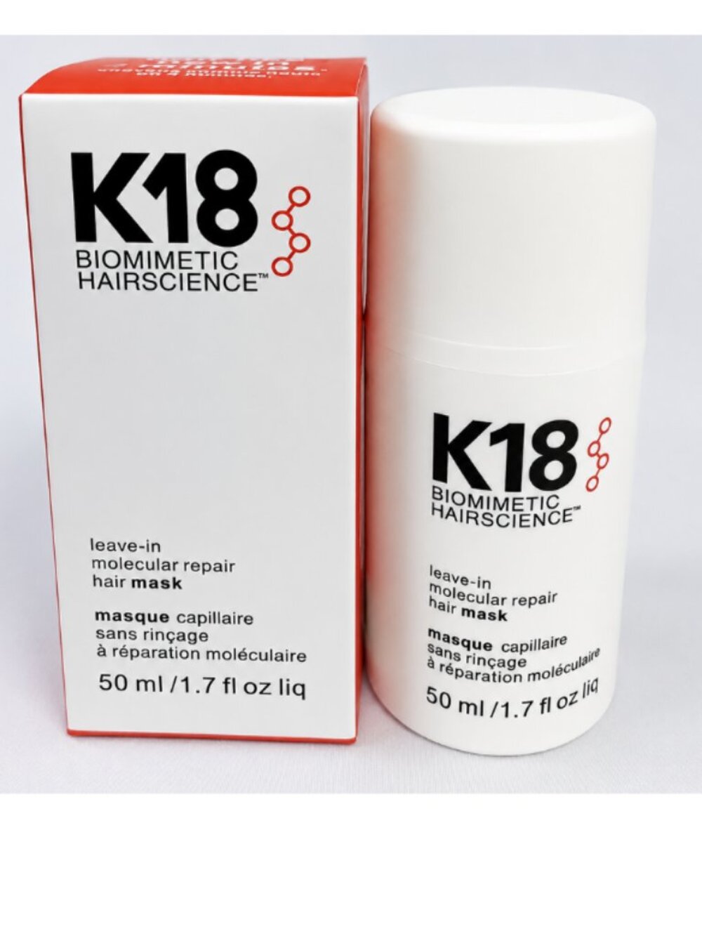 Hair Mask K18 Leave-In Molecular, Repairs Dry or Damaged Hair, Intense Repair
